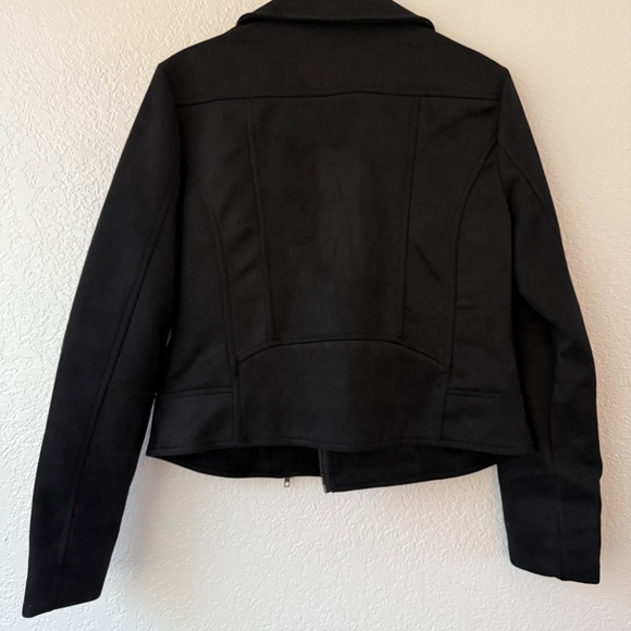 Steve Madden Women’s Black Faux Suede Moto Jacket Size Small NWOT - Picture 3 of 8